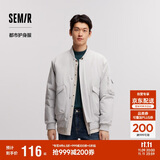 森马棉服男防水防油防污防风冬装厚飞行员棒球领夹克109724112101