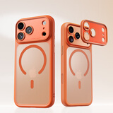 balueus适用iPhone17ProMax手机壳苹果17Pro保护套17磨砂磁吸镜头全包可拆卸防摔Air外壳2025新款 磁吸款【橙色】可拆卸镜头-肤感磨砂手感 iPhone 17 Pro Max