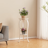 安尔雅  欧式铁艺阳台花架花盆多层客厅室内外绿萝吊兰花盆架加厚花架子