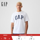 盖璞男女装2025春季新款纯棉字母印花logo短袖T恤上衣美版797924 白色 M 美码 L亚洲码180/96A