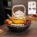 豪峰围炉煮茶壶泡茶壶2025新款整套茶具套装蒸煮一体养生壶中秋节礼物 06智能电陶炉+加厚防爆玻璃壶