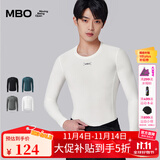 MBO  Quick-Dry 男子秋冬吸湿速干抗菌多功能长袖骑行打底衫B140 暖雪白 L