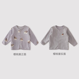 巴厘小猪【双面可穿】宝宝开衫外套春秋婴幼儿衣服男女童秋装上衣儿童卫衣 樱桃屋 80