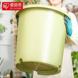 爱丽思花盆塑料深型树脂花盆特大号多肉花盆种花种菜盆爱丽丝 14号浅绿
