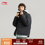 李宁防泼水防风科技短羽绒服男女同款25排湿宽松鸭绒运动外套AYMV431