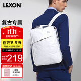 乐上（LEXON）双肩包14英寸笔记本电脑包书包泰维克纸环保旅行包时尚背包白色