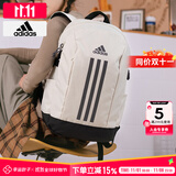 阿迪达斯 （adidas）男包女包双肩包 2025新款大容量运动健身包旅游包学生书包电脑包 爵士白/黑色/26.4升 【晒图返5】 MISC
