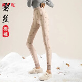 雅鹿棉裤女含蚕丝加绒加厚秋冬季超厚打底裤高腰内穿保暖裤女士大码 骆驼花【升级加厚】 4XL 155-170斤