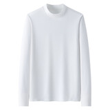 凡客诚品（VANCL）舒弹绒远红外升温半高领打底衫男女同款 男-白色 L 170/88A