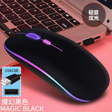 栢启歆【可充电丨超静音】无线鼠标蓝牙商务办公云电脑台式机笔记本平板外设适用戴尔惠普联想小米华为 有线鼠标【4键+炫彩灯效+静音】魔幻黑