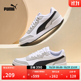 彪马（PUMA）经典复古透气小白鞋男女简约百搭休闲板鞋CARACAL 369863 白-黑色-浅灰-23 42