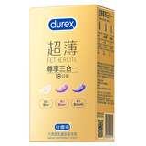 杜蕾斯（durex） 避孕套 安全套 超薄尊享三合一18只男女用套套成人计生情趣用品