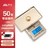 香山电子秤珠宝秤0.01g高精准克秤电子 分装茶叶珠宝秤 100g 金色