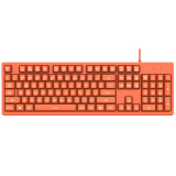 斗鱼（DOUYU.COM） 游戏键盘有线USB机械手感键盘鼠标套装背光台式电脑笔记本家用办公打字 橙色-白光【单键盘】