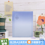 国誉(KOKUYO)淡彩曲奇·晴空·A5活页本大容量记事本附5张分隔页 40张横线内页 海湾蓝蓝 WSG-RUVP12BB