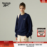 Reebok锐步官方24年新款男女款潮流舒适宽松百搭套头卫衣 24FRE301UGN2 藏蓝 L