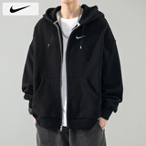 耐克（NIKE）外套男士 25冬季新款运动服装防风休闲衣连帽开衫卫衣透气夹克 柔软毛圈/全棉亲肤/晒图退5 M 【170】体重110~130斤左右