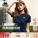 卡帕（Kappa）背靠背t恤短袖复古2025新款夏季休闲纯棉半袖运动上衣K0E42TD01D