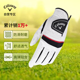 卡拉威（Callaway）高尔夫手套男士WARBIRD系列舒适透气防滑左手单只 白色24