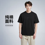 耐克(NIKE)春夏男短袖T恤 纯棉 运动休闲 简约时尚 DO7393-010 黑色S