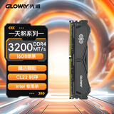 光威（Gloway）16GB DDR4 3200 台式机内存条 天煞 马甲条 精选颗粒 CL22 枪灰色 intel专用条