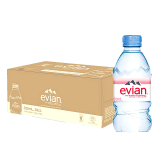 依云（evian）法国进口依云矿泉水整箱依云水瓶装水 新老包装随机 依云330ml*24瓶 塑料瓶整箱