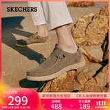 斯凯奇（Skechers）男鞋秋季一脚蹬帆布鞋商务通勤休闲软底板鞋66387