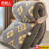 南极人（Nanjiren）羊羔绒被子冬季被芯加厚春秋被单人棉被宿舍冬被加绒毛毯垫被褥子 羊羔绒-时尚格调ML【双面加绒】 200x230cm 约10斤