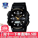 卡西欧（CASIO） 男表女表卡西欧手表男女情侣表学生时尚运动表太阳能双显电子表 太阳能：AQ-S810W-1B黑战士