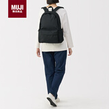 MUJI带PC收纳袋双肩包休闲包 黑色5S 大包 学生党 新款 简约 实用