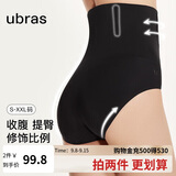 ubras高腰收腹提臀裤压缩塑身裤束腰修身女士内裤女黑色三角裤L