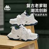 卡帕（Kappa）女鞋运动鞋透气老爹鞋子女秋季新款休闲软底增高小白鞋女海昌蓝37