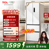 TCL 321升法式多门四开门一级能效33分贝低音小户型白色家用电冰箱国家补贴以旧换新风冷无霜R321V5-D