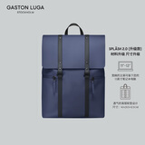 GASTON LUGA原创潮牌背包男双肩包皮大容量男女电脑包书包防水旅行商务出差 深藏青13英寸