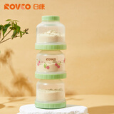 日康（rikang）奶粉分装盒 三层独立便携奶粉盒米粉罐多功能辅食盒 N6028-1绿色 