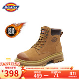 Dickies女士马丁靴高帮时尚情侣靴百搭工装靴女 土黄-加绒 男女款-38 