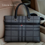 Cohnim kevin男士手提包真皮横款公文包商务男包电脑包牛皮单肩斜挎包七夕礼物 c01831 #37*28*6cm