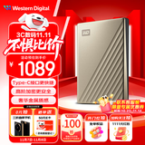 西部数据（WD）4TB 移动硬盘type-c Ultra系列 2.5英寸 金 机械硬盘 笔记本电脑外接加密兼容Mac 大容量家庭存储