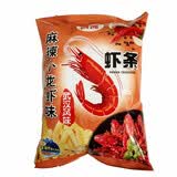 四洲虾条80g 香脆非油炸烧烤虾多味儿童学生网红酒吧夜店小吃休闲零食 （麻辣小龙虾味） 80g*1包
