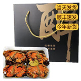 颐菁泽 大闸蟹花雕熟醉蟹花雕醉蟹香辣大闸蟹 黑色礼盒8只装全母【2.5-3.0两】