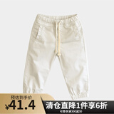 纯一良品童装儿童裤子男童裤子薄款中大童七分裤男孩夏装宝宝休闲裤潮 浅灰色 130 cm