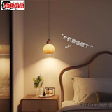 古镇灯具床头吊灯高级感轻奢吊线灯卧室玻璃包豪斯胡桃实木台灯民宿吧台餐 2米线可调节-暖光