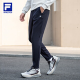 FILA 斐乐官方男士针织长裤秋冬简约健身直口运动裤跑步训练裤