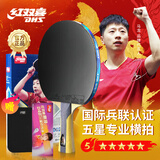 红双喜（DHS）狂飚五星乒乓球拍横拍反胶弧圈结合快攻H5002含拍包