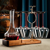 青苹果水晶玻璃720ml大容量红酒杯醒酒器套装 优雅大气高脚杯葡萄酒杯