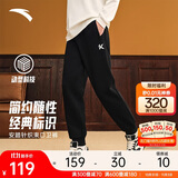 安踏运动长裤卫裤男士KT汤普森冬季针织长裤休闲收口束脚篮球裤子