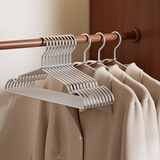 邦尼美家【国补15%】太空铝防滑衣架简约成人晾衣架收纳衣撑子金属衣架子