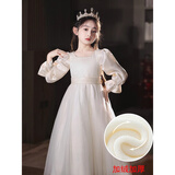 汉佺儿童生日礼服轻奢小众高端主持人钢琴演出服花童婚礼小女孩公主裙