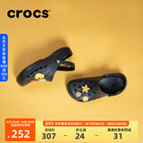 crocs卡骆驰洞洞鞋贝雅男鞋女鞋轻便耐磨一脚蹬拖鞋休闲鞋|10126 黑色-001 44 (280mm)