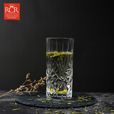 RCR意大利进口高身水晶玻璃水杯家用绿茶龙井茶杯办公室果汁杯泡茶杯 【旋律】360ml水晶玻璃杯 2只